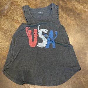 Zoe + Liv Charcoal Tank Top